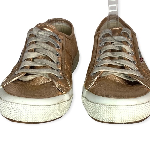Superga Cotmetu Metallic Rose Gold Sneakers - Picture 3 of 10